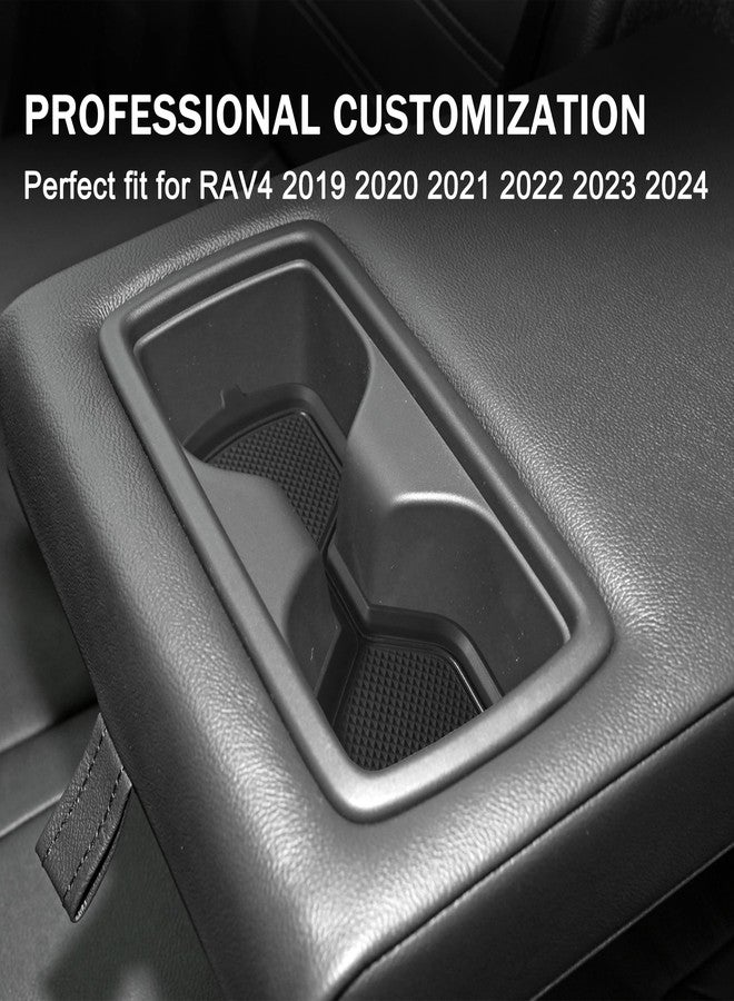 SENSHINE 3D Cup Holder Inserts for Toyota Rav4 Accessories 2025 2024 2023 2022 2021 2020 2019 Silicone Cup Coaster Mat Center Console Liner Protector Pad for Toyota Rav4 2Pcs (Black) - Image 3
